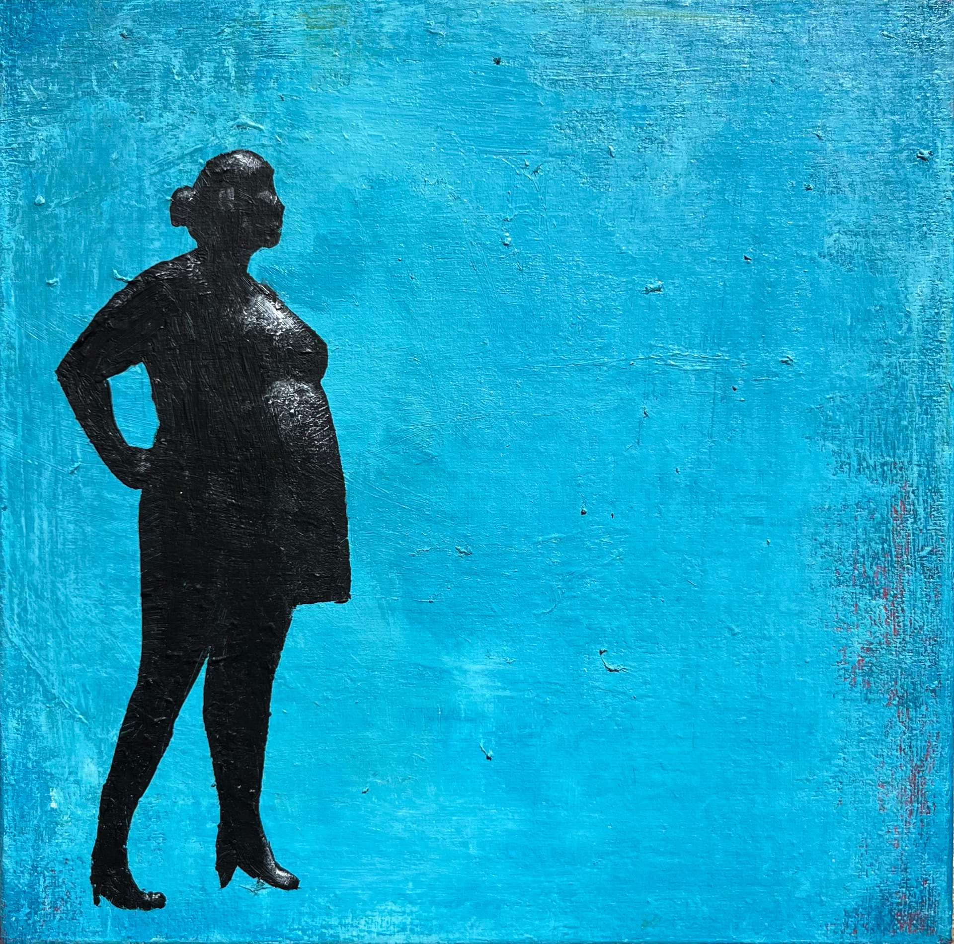 Urban Echoes 8, Acrylics on canvas, 25 × 25 cm