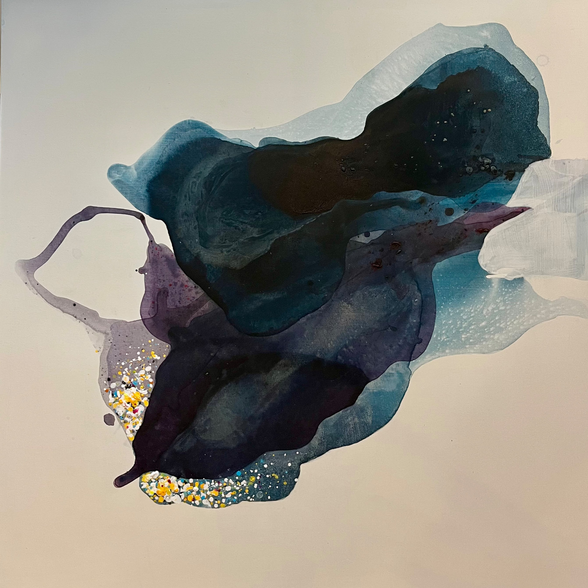 Unfolding, Acrylics on canvas, 100 × 100 cm