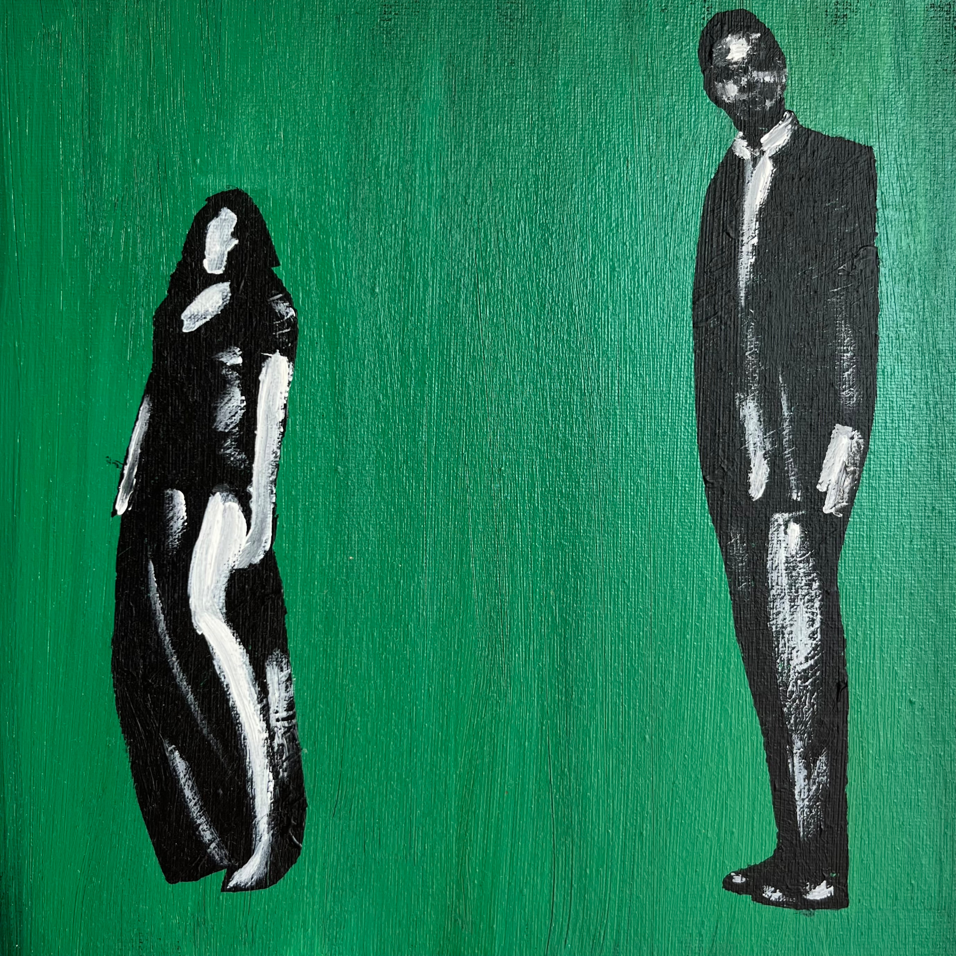 Urban Echoes 2, Acrylics on canvas, 25 × 25 cm